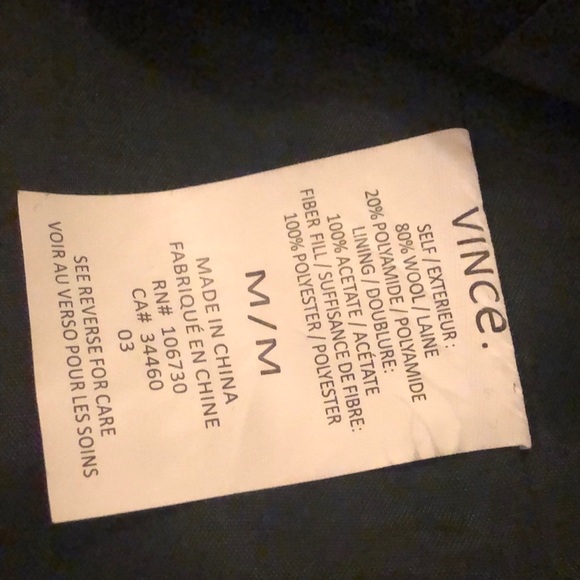 Vince Wool Cropped Motorcycle Jacket Elbow Patch - Picture 7 of 8